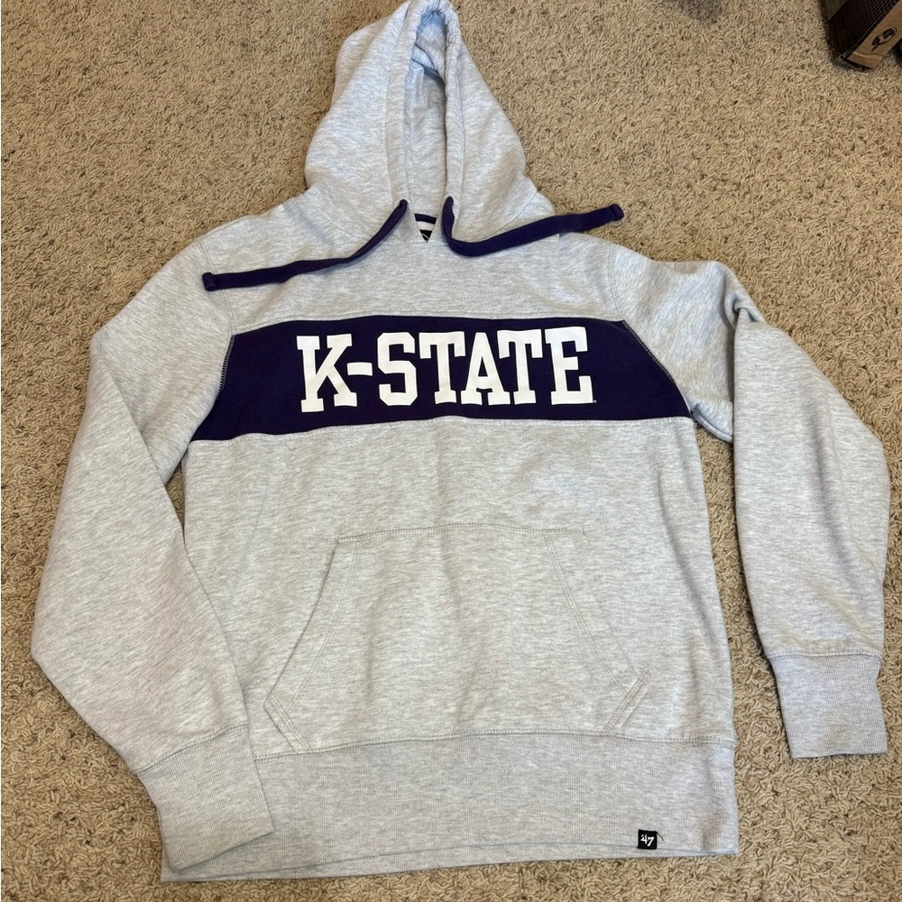 K State hooded sweatshirt, size small.